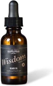 img 1 attached to 🧔 Premium Beard Oil for Men - Wisdom: Woodsy & Citrus Scent | 1 Oz Dropper Top Amber Glass Bottle