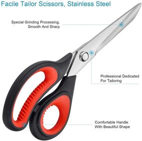 img 3 attached to 🔪 Premium 9.5IN Fabric Scissors: Professional Sewing Shears for Crafting, Leather, and More