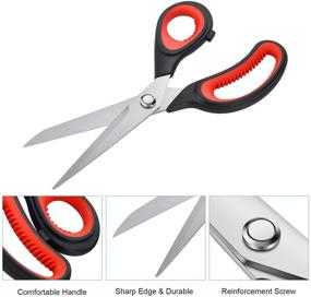 img 2 attached to 🔪 Premium 9.5IN Fabric Scissors: Professional Sewing Shears for Crafting, Leather, and More