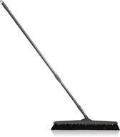 🧹 handysweep wide push broom: telescoping handle, angled bristle head - ideal for indoor and outdoor cleaning, heavy duty sweeper for kitchen, bathroom, garage - adjustable length logo