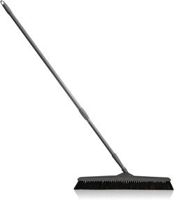 img 4 attached to 🧹 Handysweep Wide Push Broom: Telescoping Handle, Angled Bristle Head - Ideal for Indoor and Outdoor Cleaning, Heavy Duty Sweeper for Kitchen, Bathroom, Garage - Adjustable Length