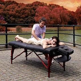 img 2 attached to 🌟 Experience Ultimate Comfort with Master Massage 31" Extra Wide Montclair Pro Memory Foam Portable Massage Table Package With Reiki