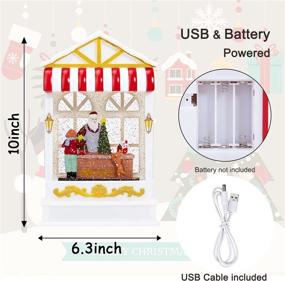 img 1 attached to Musical Christmas Snow Globes Lantern Seasonal Decor