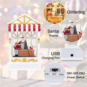 img 2 attached to Musical Christmas Snow Globes Lantern Seasonal Decor