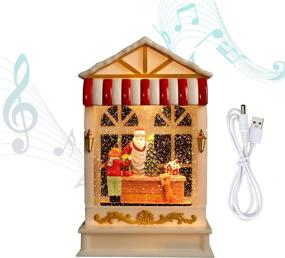 img 4 attached to Musical Christmas Snow Globes Lantern Seasonal Decor