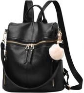 🎒 versatile leather backpack purse for women: large capacity travel bag, shoulder bag, schoolbag - ultimate multipurpose companion logo
