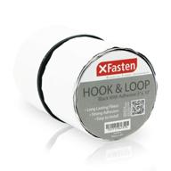 🔗 black adhesive hook and loop tape by xfasten - 3-inch x 10-foot sticky back double-sided hook loop tape for textiles, tools, and gardening beds logo