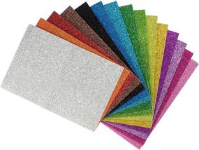 img 2 attached to 🎨 15 Pack Glitter Adhesive Foam Paper Sheets - 8"x12" - 15 Vibrant Colors - Ideal for Holiday Card Crafts