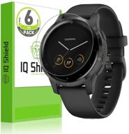 iq щит liquidskin защитная пленка для экрана garmin vivoactive 4s (40 мм) - 6 штук, прозрачная пленка против пузырьков логотип