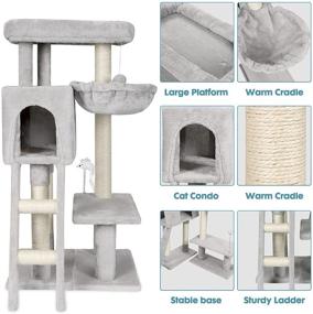 img 3 attached to 🐱 Premium MAYYOSURU Multi-Level Cat Condo Cat Trees and Towers: Ideal for Indoor Cats, Kittens, and Pets - Includes Sisal Scratching Posts