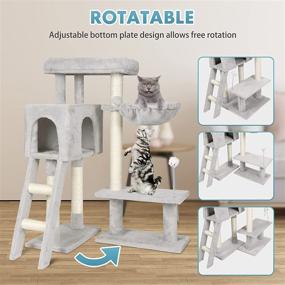 img 2 attached to 🐱 Premium MAYYOSURU Multi-Level Cat Condo Cat Trees and Towers: Ideal for Indoor Cats, Kittens, and Pets - Includes Sisal Scratching Posts