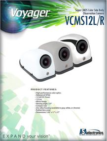 img 2 attached to Модель боковой камеры Voyager VCMS12LGPR, модель VCMS12L - левая сторона, Super CMOS Color, водонепроницаемость (IPX6), корпус из цинкового сплава в сером цвете, резиновый чехол для объектива - замена VCMS36 и VCCSID.