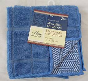 img 1 attached to Home Collections Microfiber Scrubbers Blue