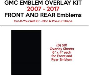 img 1 attached to 🚗 GMC Front and Rear Emblem Overlay Kit: DIY 3M White Carbon Fiber-2 KIT for Denali, Sierra, Yukon, Acadia, Terrain - NOT A PRECUT Shape