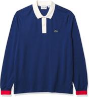 lacoste sleeve semi fancy alizarin abysm x large men's clothing логотип