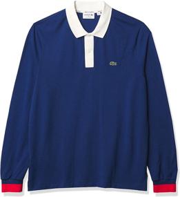 img 3 attached to Lacoste Sleeve Semi Fancy Alizarin Abysm X Large Men's Clothing