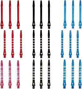 img 4 attached to MAXMAU Set of 27 Aluminium Dart Shafts - Darts Accessory with Hard Metal Stems, Alloy Pole – Ideal for Outdoor Sports – Professional-Grade