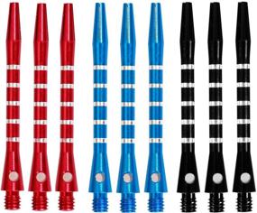 img 3 attached to MAXMAU Set of 27 Aluminium Dart Shafts - Darts Accessory with Hard Metal Stems, Alloy Pole – Ideal for Outdoor Sports – Professional-Grade