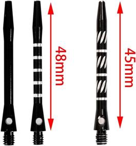 img 1 attached to MAXMAU Set of 27 Aluminium Dart Shafts - Darts Accessory with Hard Metal Stems, Alloy Pole – Ideal for Outdoor Sports – Professional-Grade