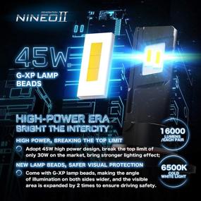 img 3 attached to 💡 NINEO H13 LED Bulbs: 16000LM 90W 9008, G-XP x3 Chips, 6500K Cool White Car Lights - Waterproof & Easy to Install (Pack of 2)