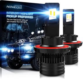 img 4 attached to 💡 NINEO H13 LED Bulbs: 16000LM 90W 9008, G-XP x3 Chips, 6500K Cool White Car Lights - Waterproof & Easy to Install (Pack of 2)