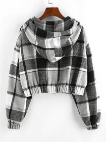 img 3 attached to ZAFUL Womens Drawstring Hoodie Sweatshirts Women's Clothing for Coats, Jackets & Vests