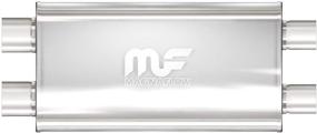 img 1 attached to 🚀 MagnaFlow Performance Muffler Exhaust 12599 - Straight-Through, 3in Inlet/Outlet Diameter, 22in Body Length, 28in Overall Length, Satin Finish - Classic Deep Sound, Oval Dual/Dual, 5in x 11in