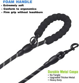 img 2 attached to IFANR Heavy-Duty Dog Leash - 2 Padded Handles - Training and Walking Leashes for Medium to Large Dogs, 6 ft Long