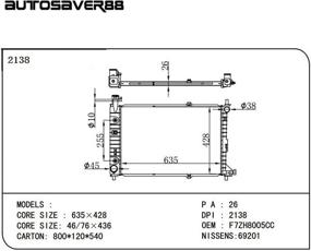 img 1 attached to 🚗 Радиатор AUTOSAVER88 для Ford Mustang 3.8L V6 (Годы 1997-2004) - Совместимость ATRD1064