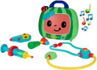 🩺 cocomelon official musical checkup case: interactive doctor accessories for fun role play - includes thermometer, syringe, stethoscope, and more! logo
