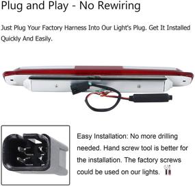 img 1 attached to 🚦 High Mounted LED Cargo Lamp Brake Light for 1999-2007 Chevy Chevrolet Silverado, GMC Sierra 1500 2500 3500 HD Classic - Red