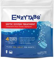 🚽 enzytabs septic tank treatment, advanced enzyme formula to reduce odors and prevent backups, 4 month supply (4 tablets) logo