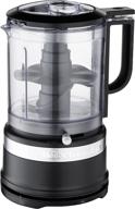 🍲 кухонный комбайн kitchenaid kfc0516bm с насадкой для взбивания 5 чашек, чёрный матовый. логотип