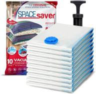 🛏️ spacesaver premium vacuum storage bags: maximize storage space by 80%! ideal for travel with hand-pump! enhanced double-zip and triple seal valve! perfect vacuum sealer bags for comforters, blankets, bedding, clothing! (large 10 pack) логотип