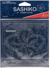 img 1 attached to 🌸 Sew Easy Sashiko Embroidery Template: Sakura Blossom Design for 4 x 4in Projects