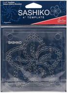 🌸 sew easy sashiko embroidery template: sakura blossom design for 4 x 4in projects logo