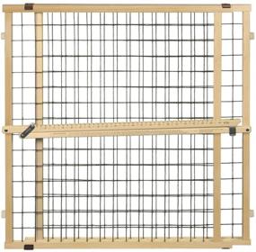 img 4 attached to 🚪 North States MyPet 50" Extra Wide Wire Mesh Petgate: Easy Tool-Free Installation. Pressure Mount. Fits 29.5"-50" wide (32" tall Sustainable Hardwood)