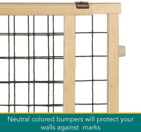 img 1 attached to 🚪 North States MyPet 50" Extra Wide Wire Mesh Petgate: Easy Tool-Free Installation. Pressure Mount. Fits 29.5"-50" wide (32" tall Sustainable Hardwood)