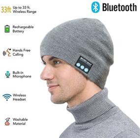 img 3 attached to 🧢 Wireless Bluetooth Beanie: Unisex Outdoor Sport Knit Hat with Stereo Speakers & Microphone for Ultimate Convenience