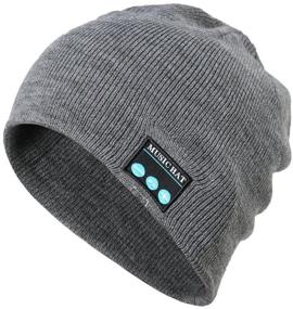 img 4 attached to 🧢 Wireless Bluetooth Beanie: Unisex Outdoor Sport Knit Hat with Stereo Speakers & Microphone for Ultimate Convenience