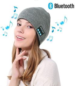 img 2 attached to 🧢 Wireless Bluetooth Beanie: Unisex Outdoor Sport Knit Hat with Stereo Speakers & Microphone for Ultimate Convenience