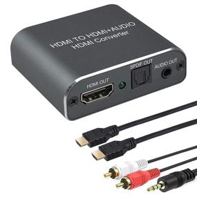 img 4 attached to 🔊 4K HDMI Audio Extractor with Toslink SPDIF and 3.5mm Jack Output - HDMI Audio Converter for PS4, Roku, Blu-Ray - Includes HDMI Cable - Supports HDCP1.4 and 3D