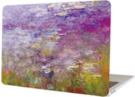 🌸 macbook air 13 inch case a1466 a1369 - rubberized hard plastic cover for 2010-2017 release - anti-scratch protective case for macbook air 13 without touch id - purple flower sea design logo