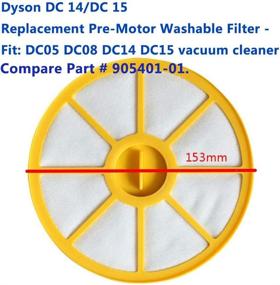 img 2 attached to 🧹 XIMOON HEPA Filter Replacements for Dyson Vacuum DC14 DC-14 DC-15 - Pre & Post Motor Filters, Part Numbers 90142-02, 921623-01, 901420-01, 904979-02, 905401-01, 901420-02