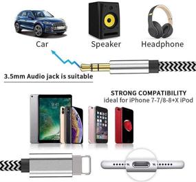 img 1 attached to 🎧 [Apple MFi Certified] Lightning to 3.5mm Headphone Jack Adapter for iPhone 11 XS XR X 7 7P 8 8P, Aux Cord, Aux Adapter, Headphone Jack Adapter, 3.5mm to Lightning Adapter, Compatible