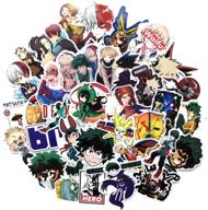 my hero academia 73pcs anime cartoon laptop stickers: waterproof decals for skateboards, cars, snowboards, bicycles, and luggage logo