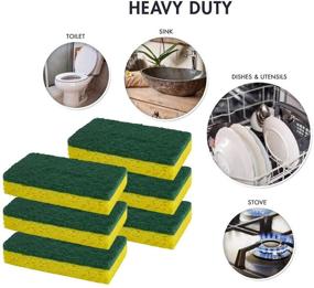 img 1 attached to 🧽 Powerful Cleaning Heavy Duty Scrub Sponge by Scrub-it - Ideal for Kitchen, Bathroom & More - Pack of 6