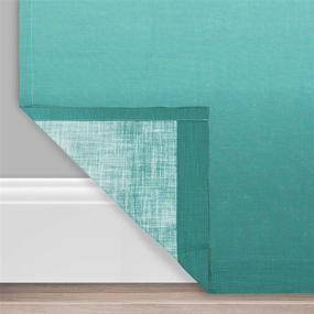 img 1 attached to 🪟 VUE Arashi Teal Ombre Boho Rod Pocket Window Curtain for Bedroom - Elegant 1 Panel, 52"x 95