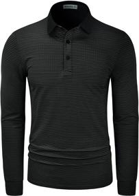 img 4 attached to Wancafoke Striped Stretch Moisture Lightweight Men's Clothing in Shirts