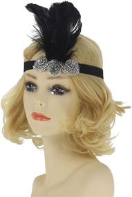 img 1 attached to 👗 Women's Clothing: Black Flapper Evening Cocktail Accessories Style03